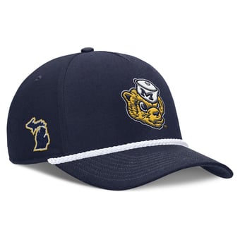 Unisex Nike Navy Michigan Wolverines 2026 Basketball Refresh 5-Panel Rope Rise Hat