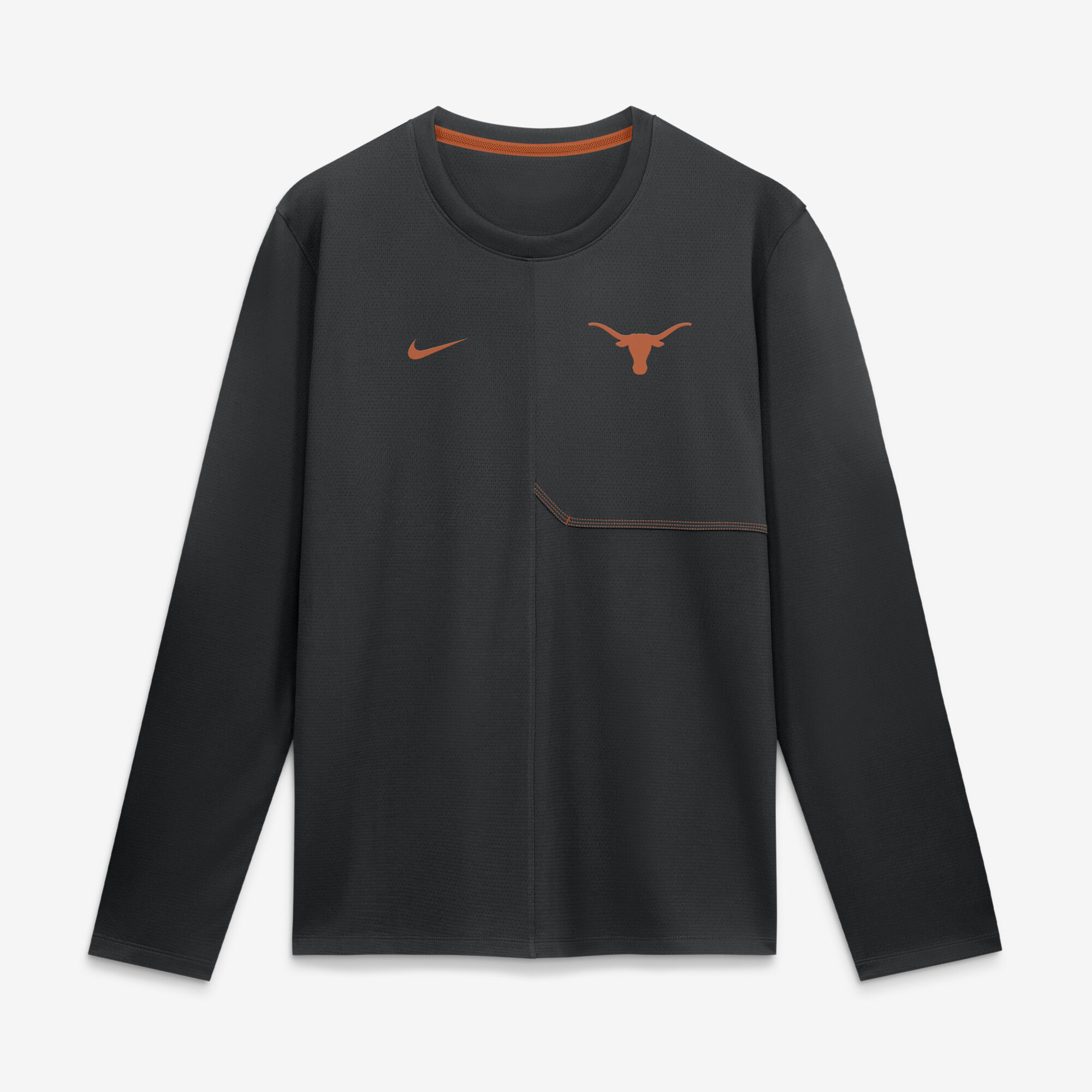 Men's Nike Black Texas Longhorns 2026 Sideline Coaches UV Dri-FIT Long Sleeve Shirt