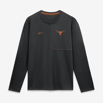 Men's Nike Black Texas Longhorns 2026 Sideline Coaches UV Dri-FIT Long Sleeve Shirt