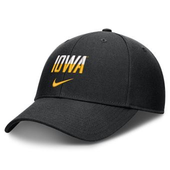 Unisex Nike Black Iowa Hawkeyes 2026 On-Field Gameday Rise Adjustable Hat