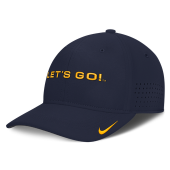 Men's Nike Navy West Virginia Mountaineers Gameday Aerobill Swooshflex Dri-FIT Hat