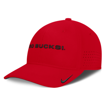 Men's Nike Scarlet Ohio State Buckeyes Gameday Aerobill Swooshflex Dri-FIT Hat