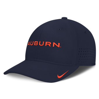 Men's Nike Navy Auburn Tigers Gameday Aerobill Swooshflex Dri-FIT Hat