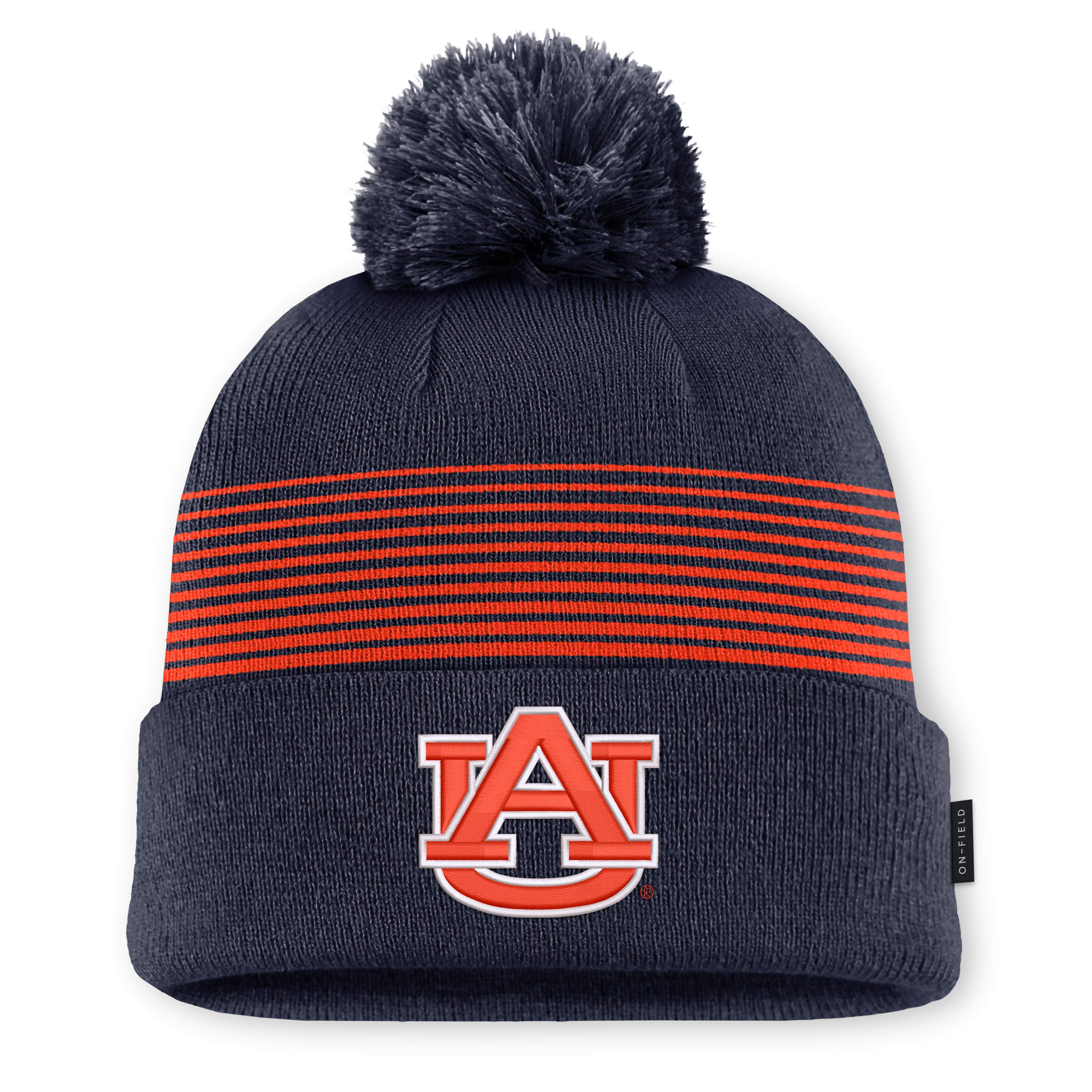 Unisex Nike Navy Auburn Tigers 2026 On-Field Cuffed Knit Hat with Pom