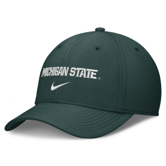 Men's Nike Green Michigan State Spartans Rise On-Field SwooshFlex Dri-FIT Flex Hat