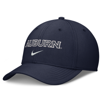 Men's Nike Navy Auburn Tigers Rise On-Field SwooshFlex Dri-FIT Flex Hat
