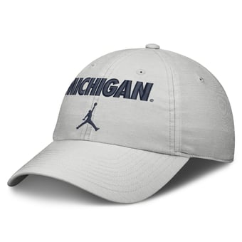 Unisex Jordan Brand Gray Michigan Wolverines 2026 On-Field Gameday Club Adjustable Hat