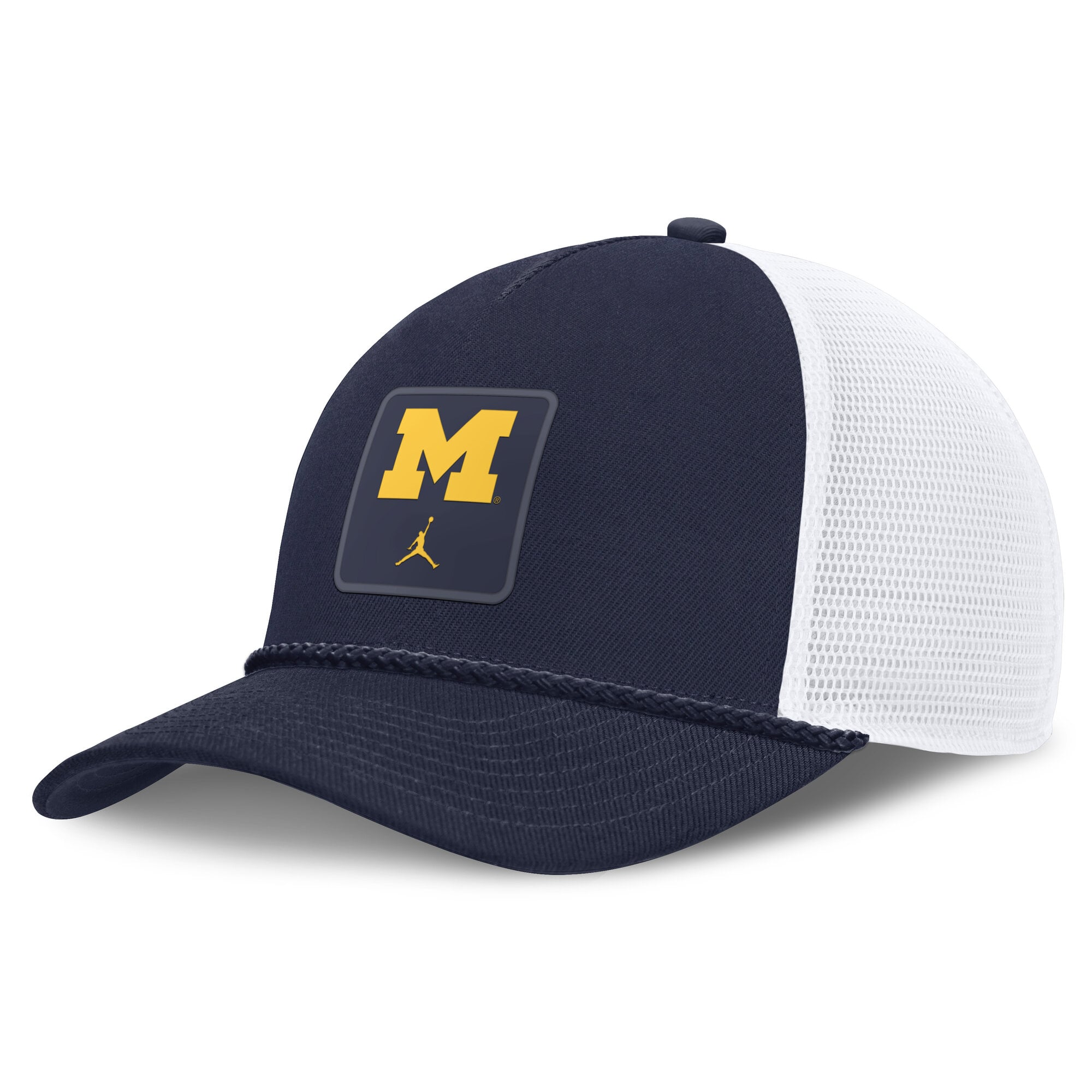 Unisex Jordan Brand Navy Michigan Wolverines 2026 On-Field Gameday Rope Trucker Adjustable Hat
