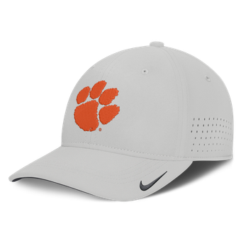 Men's Nike  Gray Clemson Tigers 2026 Sideline Practice AeroBill SwooshFlex Dri-FIT Hat