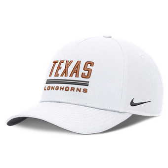Men's Nike  White Texas Longhorns 2026 Sideline Dri-FIT Rise Adjustable Hat