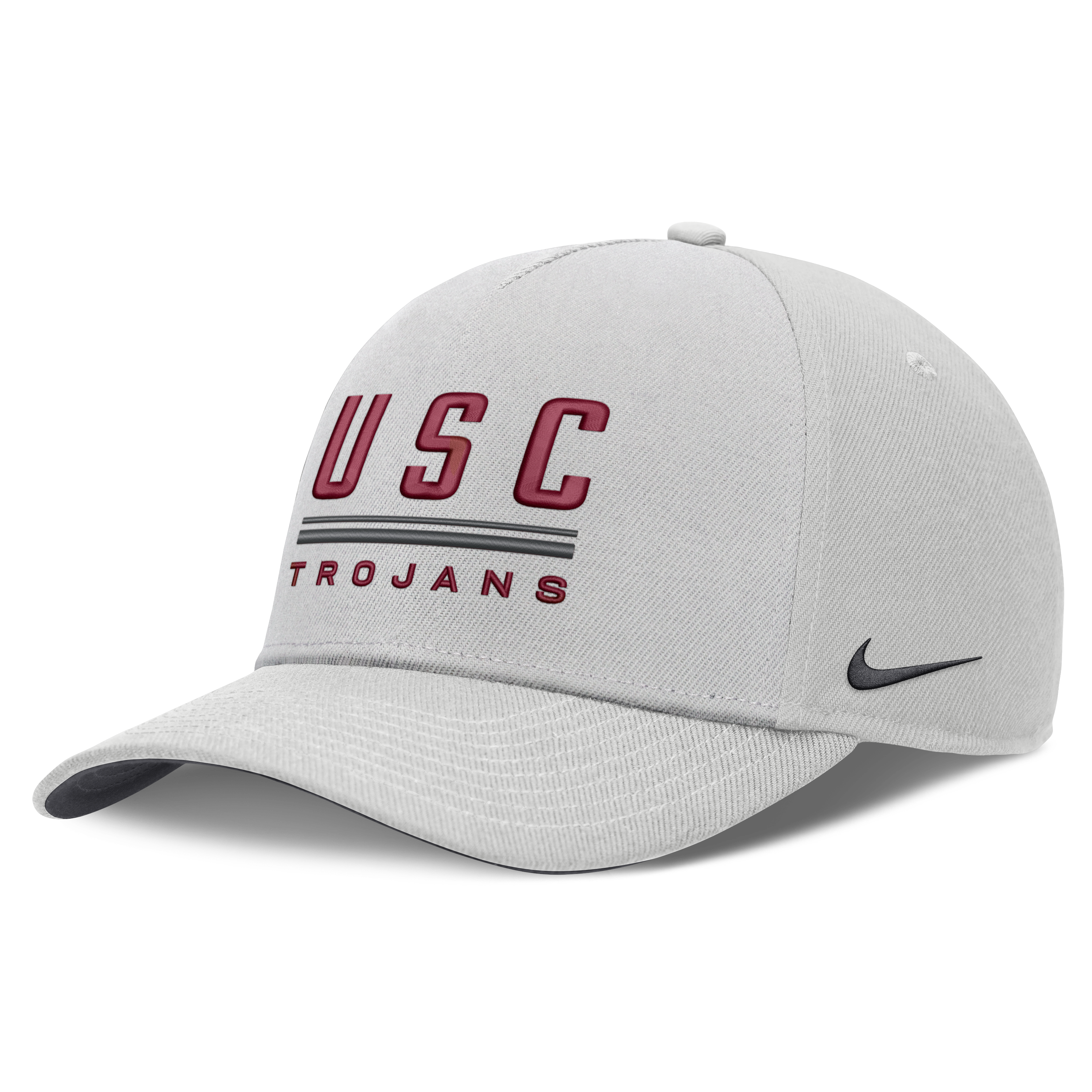 Men's Nike  Gray USC Trojans 2026 Sideline Dri-FIT Rise Adjustable Hat
