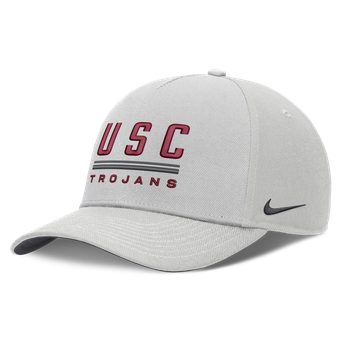 Men's Nike  Gray USC Trojans 2026 Sideline Dri-FIT Rise Adjustable Hat