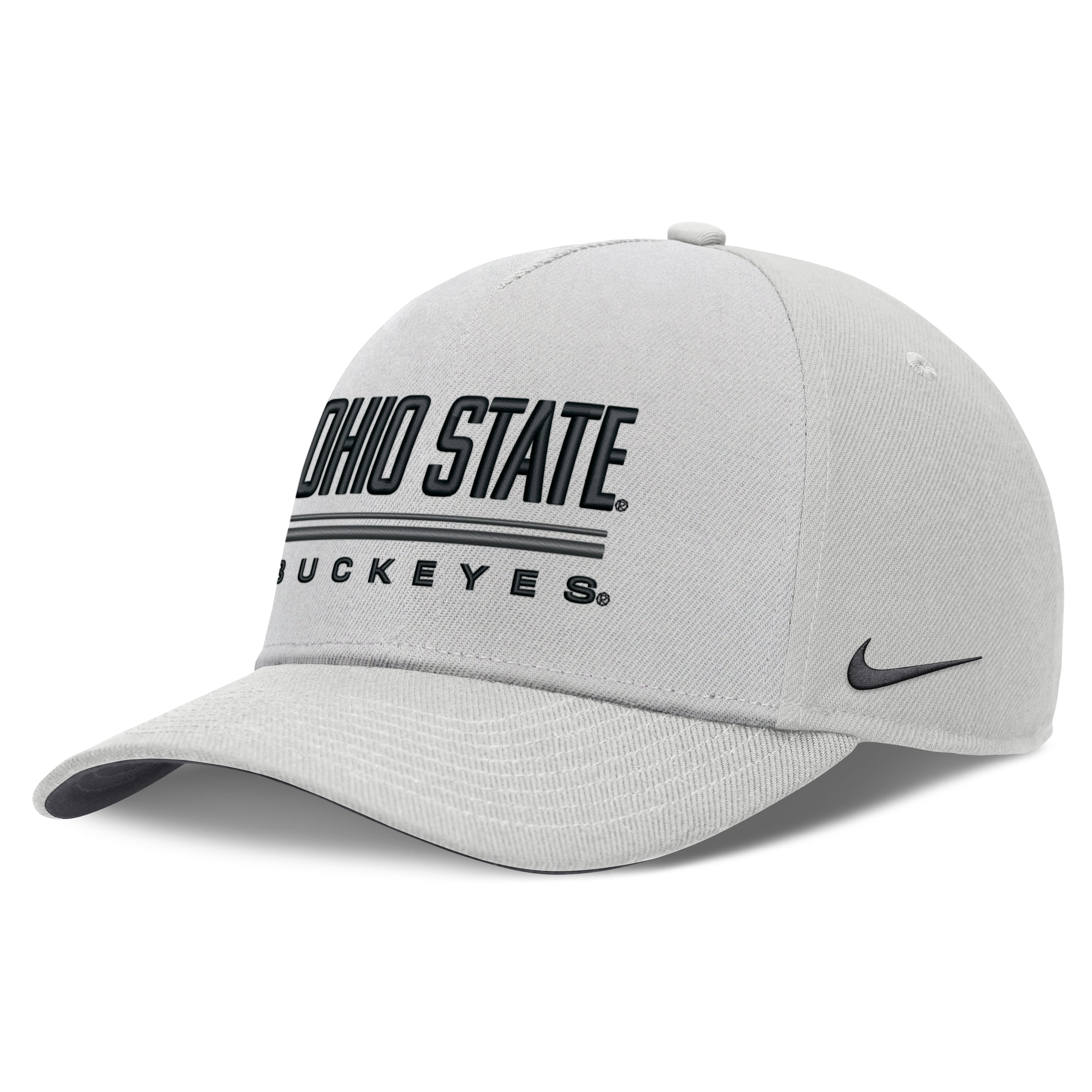 Men's Nike  Gray Ohio State Buckeyes 2026 Sideline Dri-FIT Rise Adjustable Hat