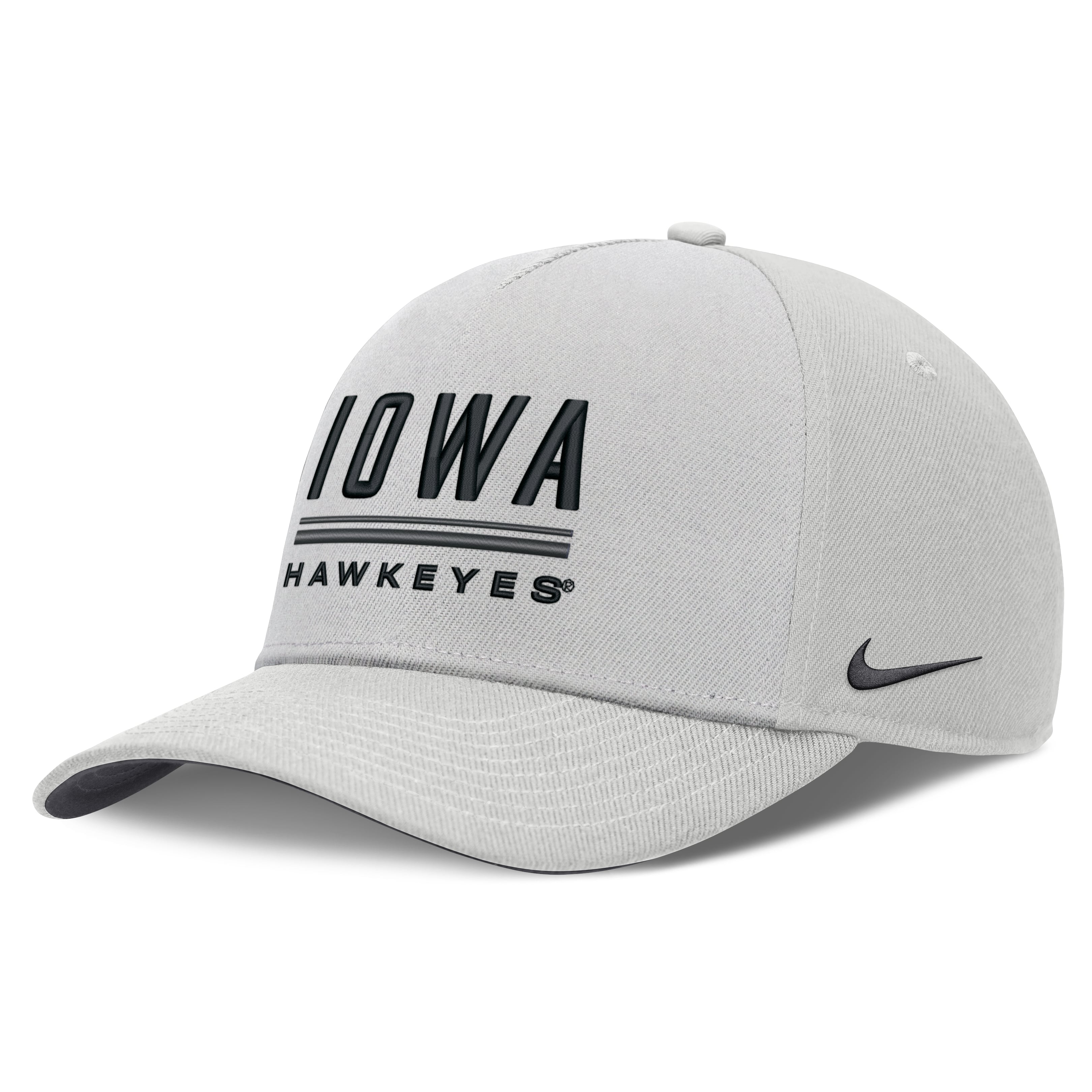 Men's Nike  Gray Iowa Hawkeyes 2026 Sideline Dri-FIT Rise Adjustable Hat