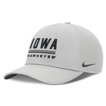 Men's Nike  Gray Iowa Hawkeyes 2026 Sideline Dri-FIT Rise Adjustable Hat