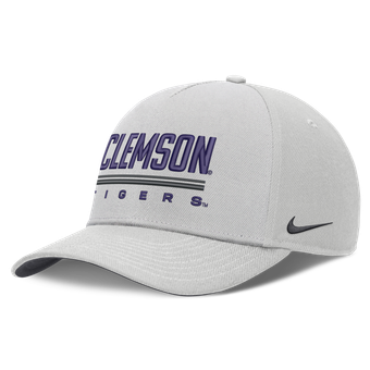Men's Nike  Gray Clemson Tigers 2026 Sideline Dri-FIT Rise Adjustable Hat