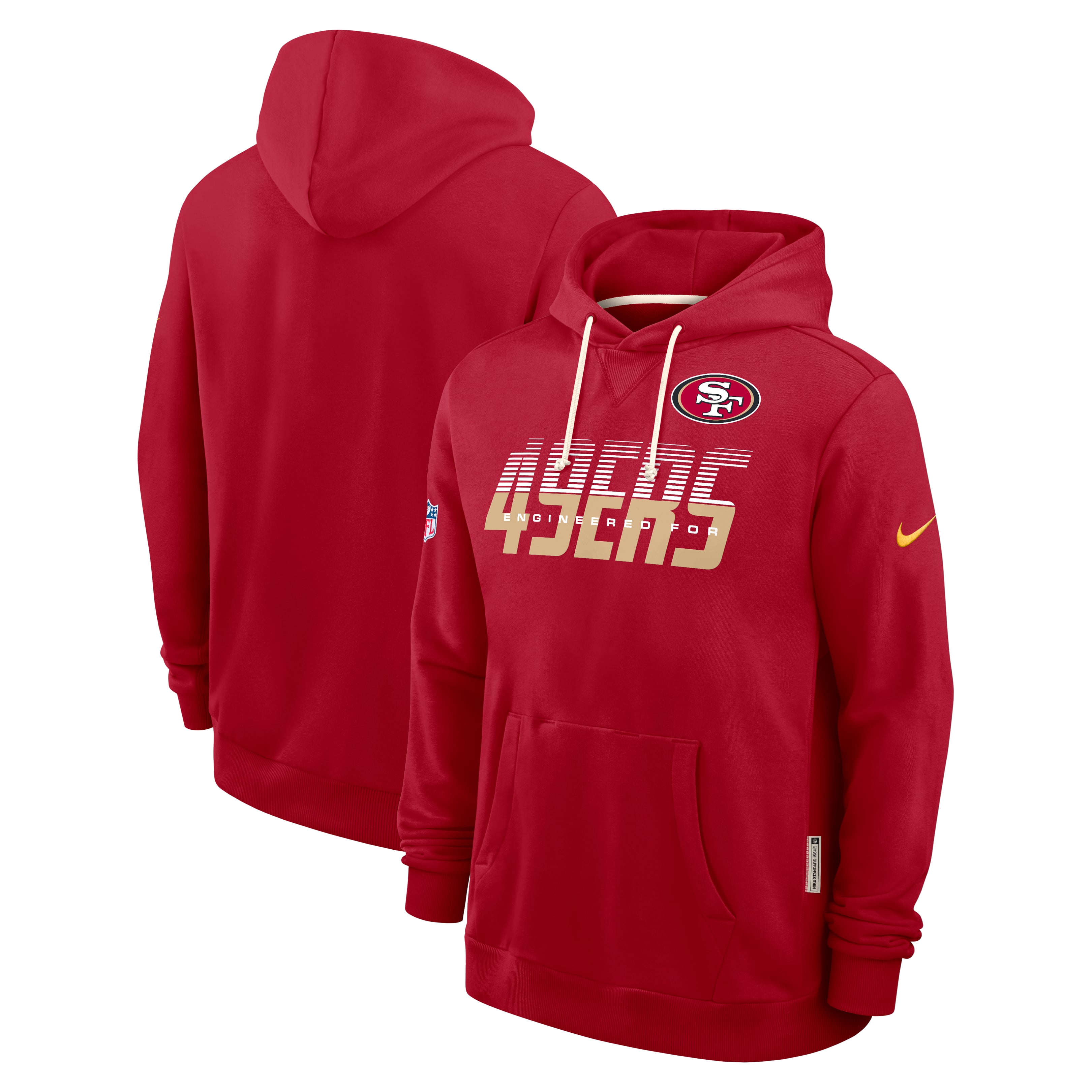 Men's Nike Scarlet San Francisco 49ers Sideline Standard Issue Dri-FIT Hoodie