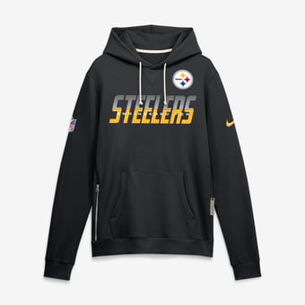 Men's Nike Black Pittsburgh Steelers Sideline Standard Issue Top Prospect Dri-FIT Hoodie