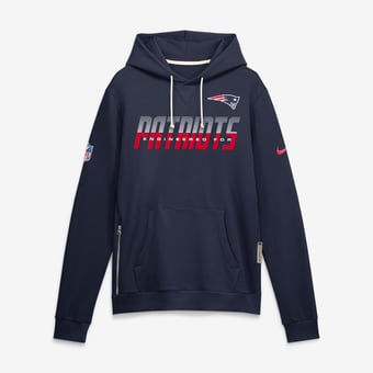 Men's Nike Navy New England Patriots Sideline Standard Issue Top Prospect Dri-FIT Hoodie