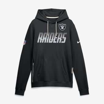 Men's Nike Black Las Vegas Raiders Sideline Standard Issue Top Prospect Dri-FIT Hoodie