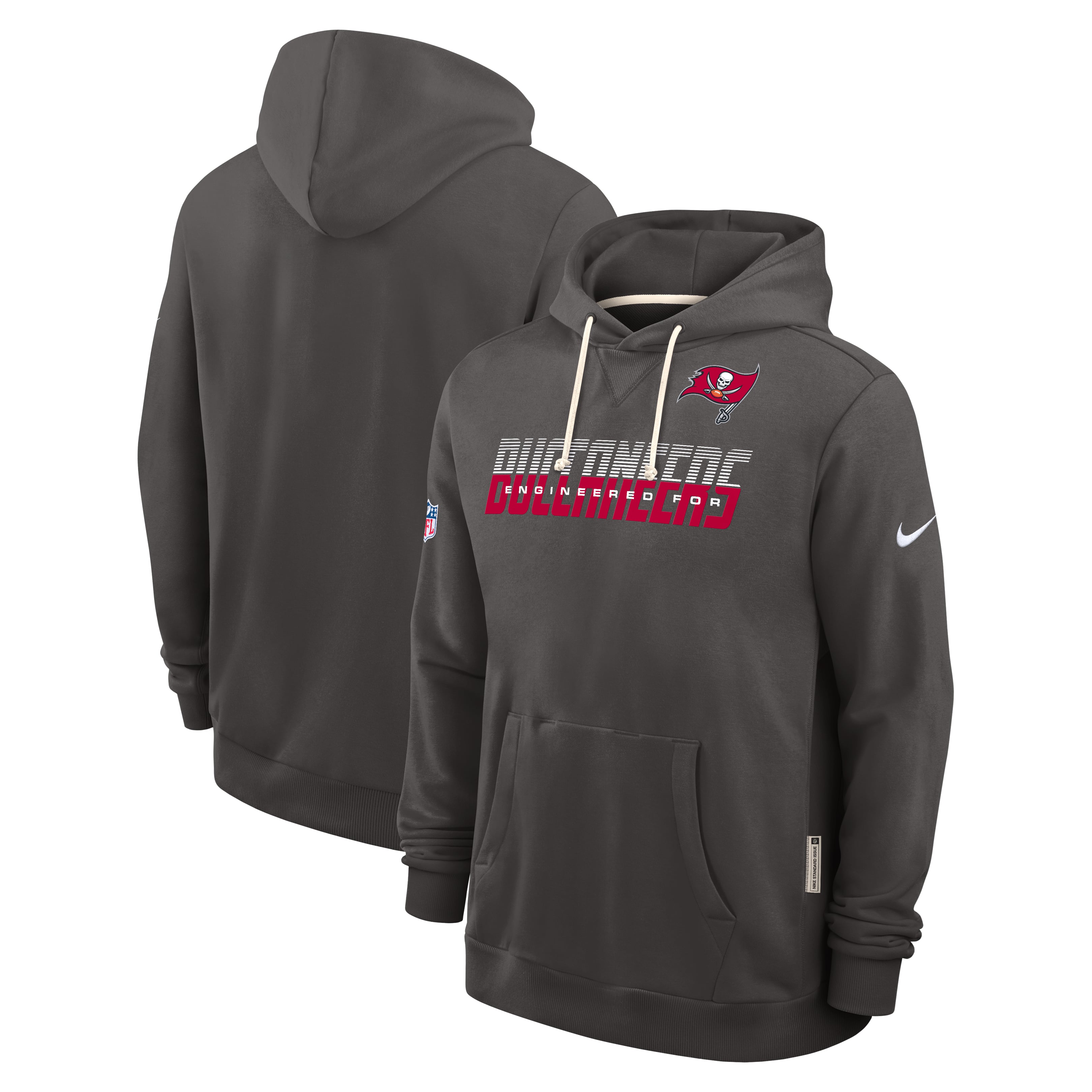 Men's Nike Pewter Tampa Bay Buccaneers Sideline Standard Issue Dri-FIT Hoodie