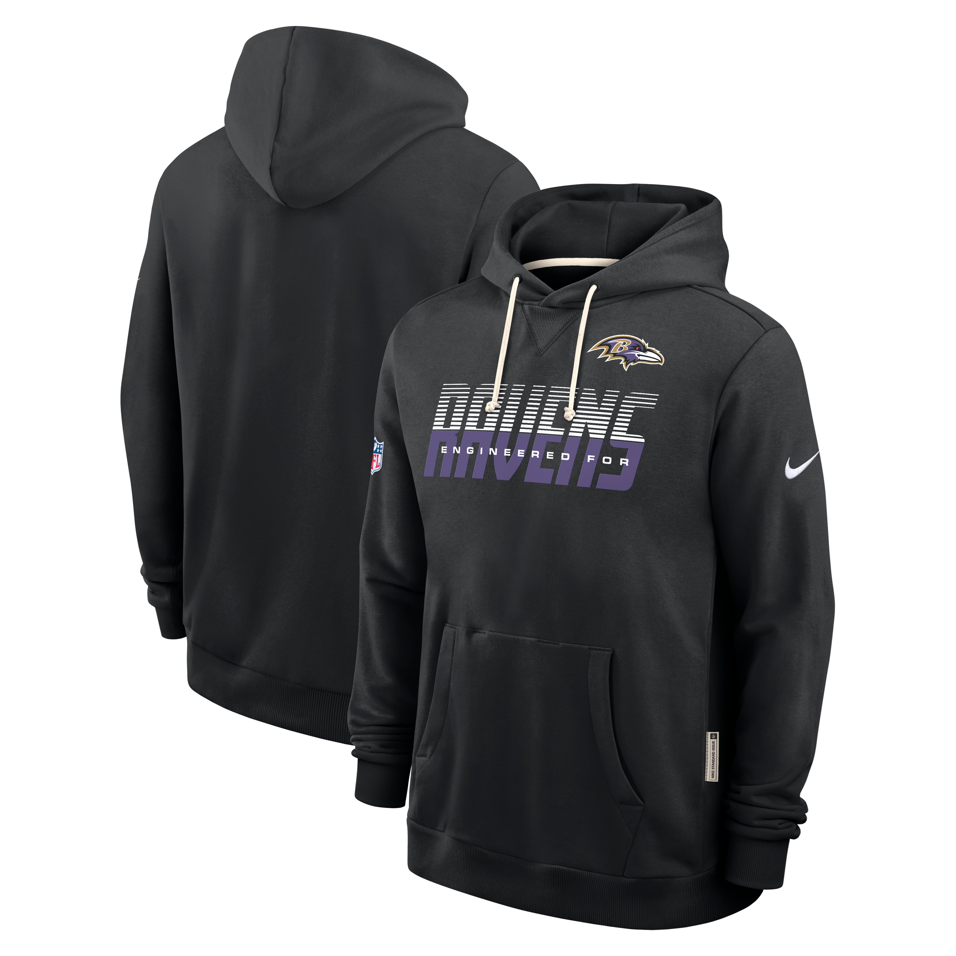 Men's Nike Black Baltimore Ravens Sideline Standard Issue Dri-FIT Hoodie