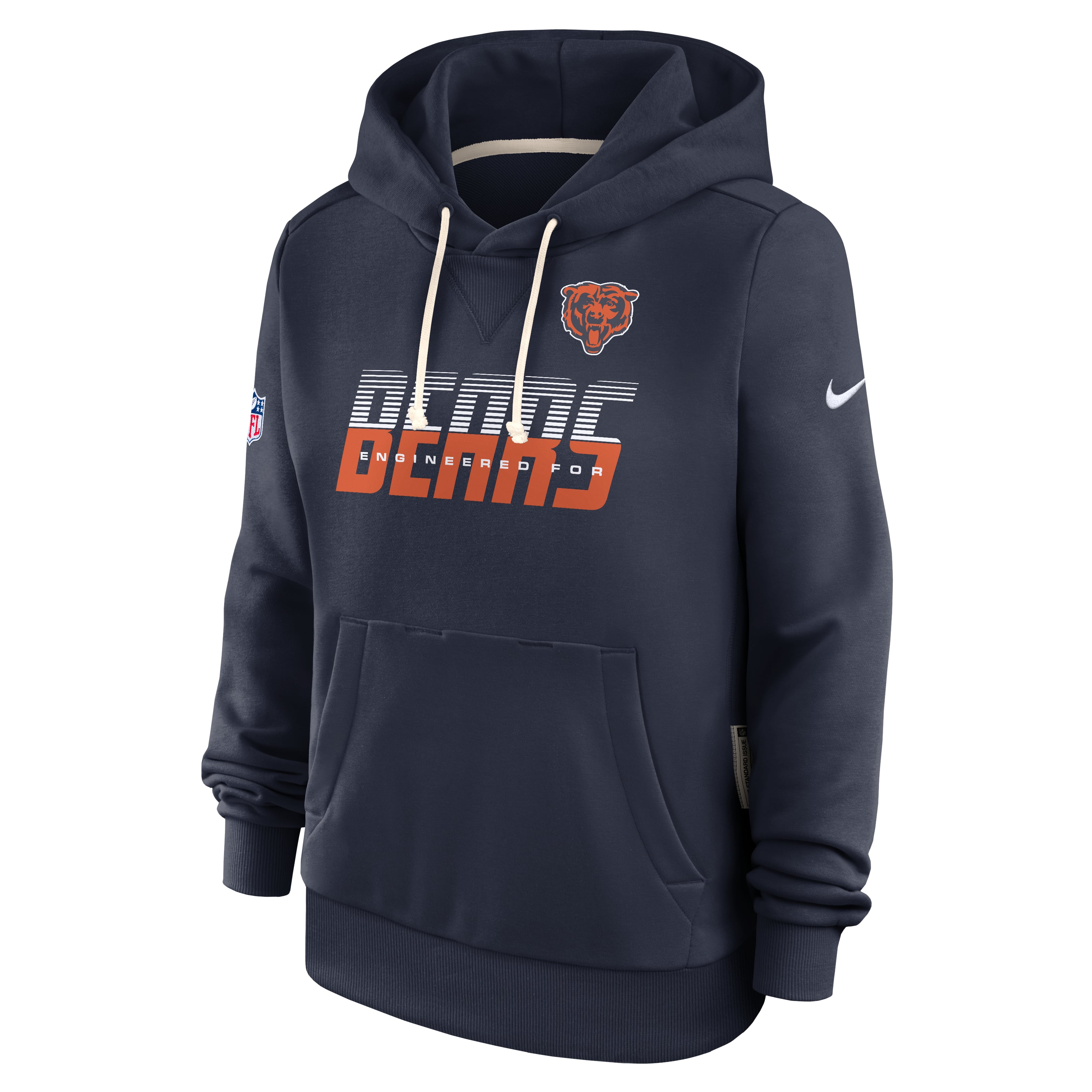 Women's Nike Navy Chicago Bears Sideline Standard Issue Dri-FIT Hoodie