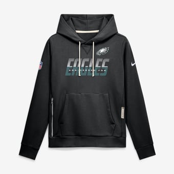 Women's Nike Black Philadelphia Eagles Sideline Standard Issue Dri-FIT Hoodie