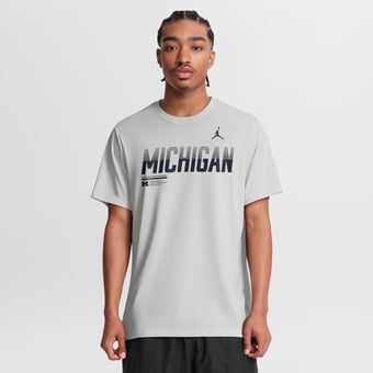Men's Jordan Brand Gray Michigan Wolverines Sideline Legend Dri-FIT T-Shirt