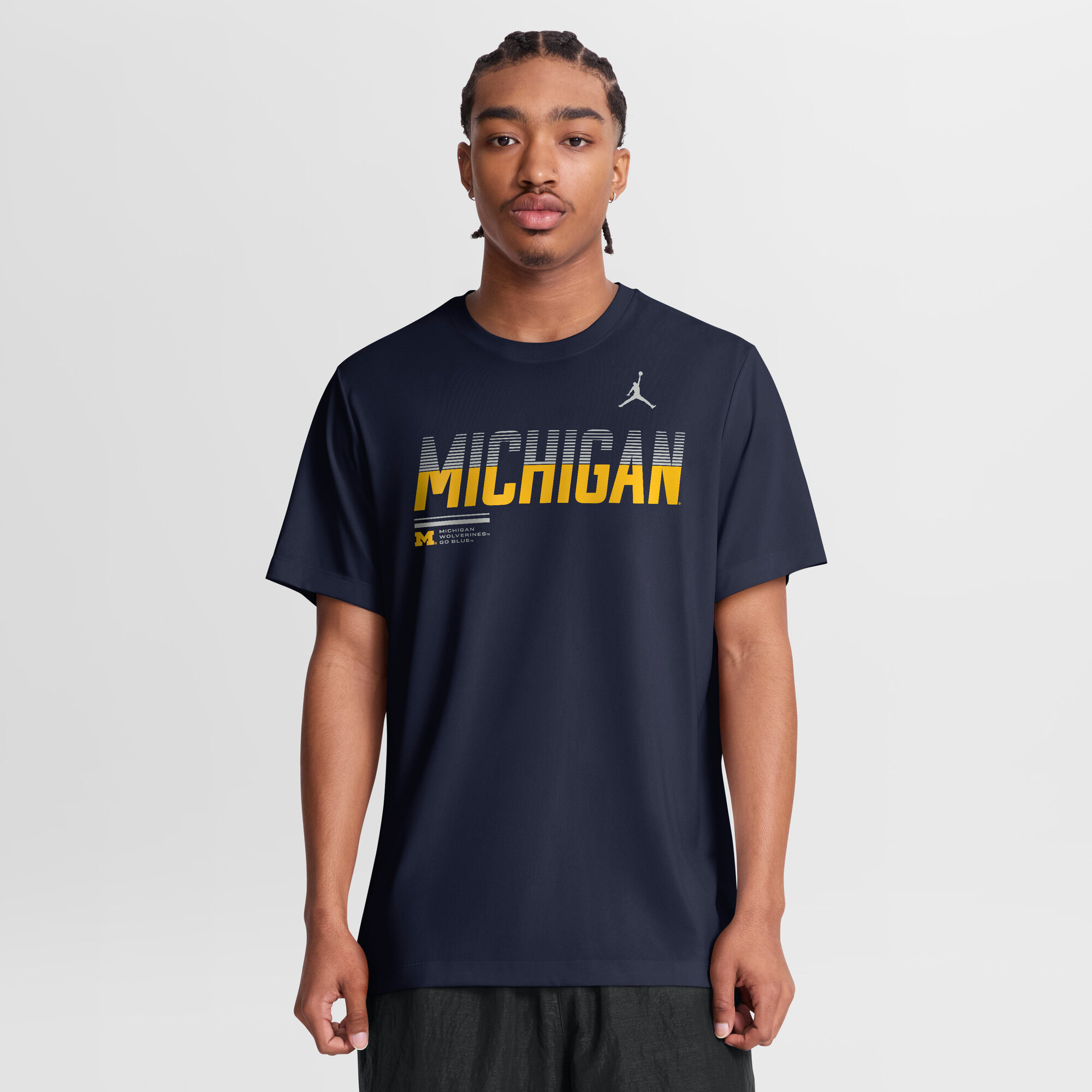 Men's Jordan Brand Navy Michigan Wolverines Sideline Legend Dri-FIT T-Shirt