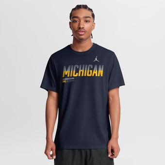 Men's Jordan Brand Navy Michigan Wolverines Sideline Legend Dri-FIT T-Shirt