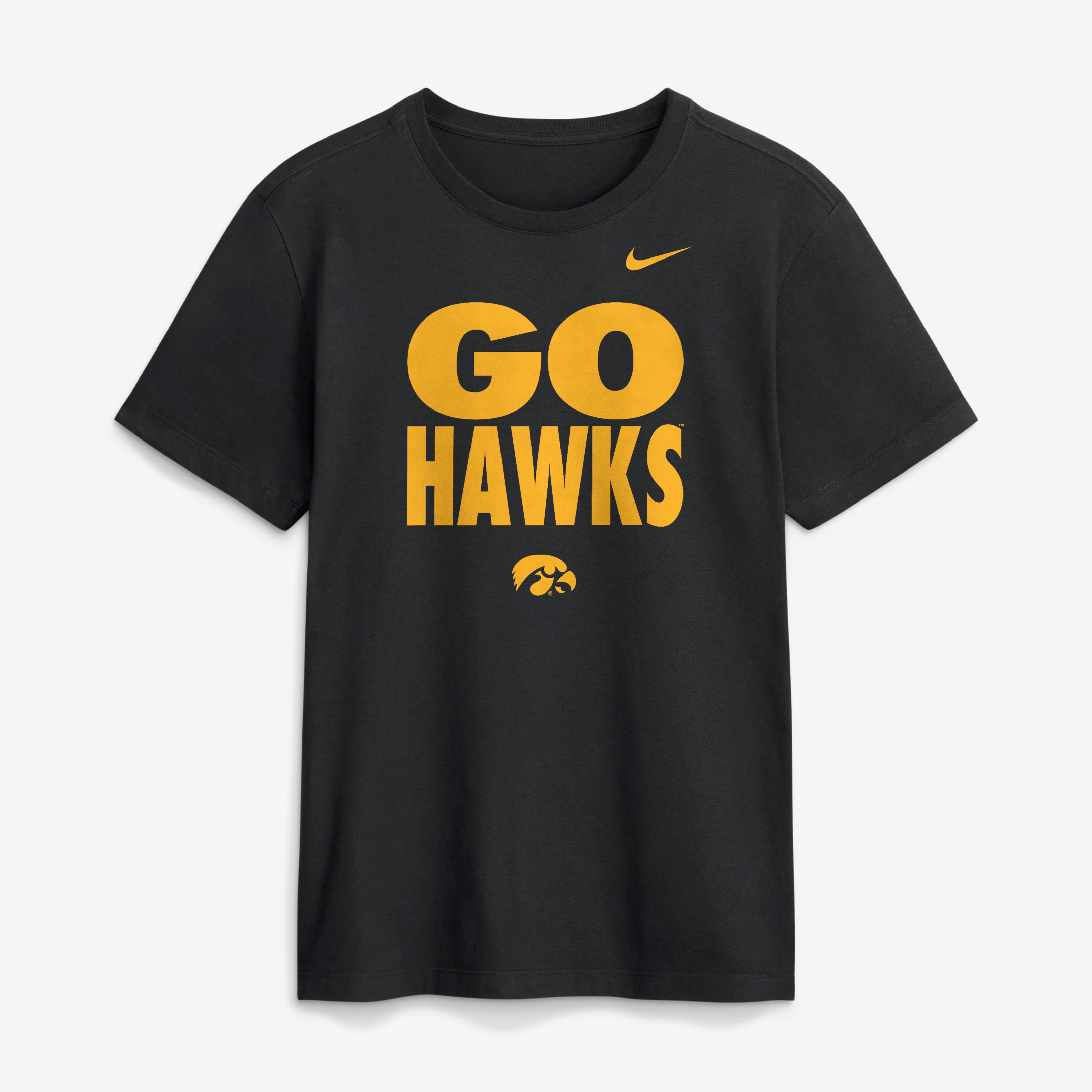 Men's Nike Black Iowa Hawkeyes 2026 Sideline Dri-FIT Slogan T-Shirt