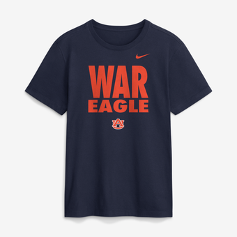 Men's Nike Navy Auburn Tigers 2026 Sideline Dri-FIT Slogan T-Shirt
