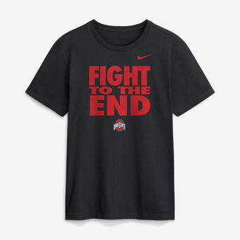 Men's Nike Black Ohio State Buckeyes 2026 Sideline Dri-FIT Slogan T-Shirt