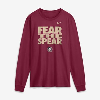 Men's Nike  Garnet Florida State Seminoles 2026 Sideline Slogan Dri-FIT Long Sleeve T-Shirt