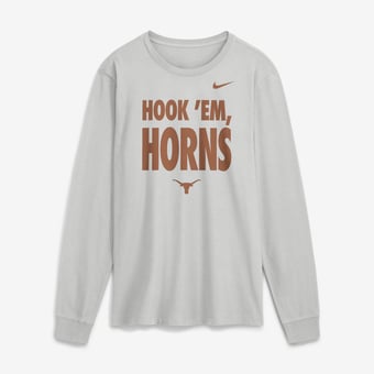 Men's Nike  Gray Texas Longhorns 2026 Sideline Slogan Dri-FIT Long Sleeve T-Shirt