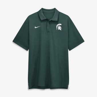 Men's Nike Green Michigan State Spartans 2026 Sideline Tour Dri-FIT Polo
