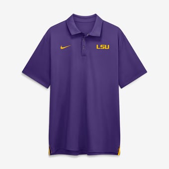 Men's Nike Purple LSU Tigers 2026 Sideline Tour Dri-FIT Polo