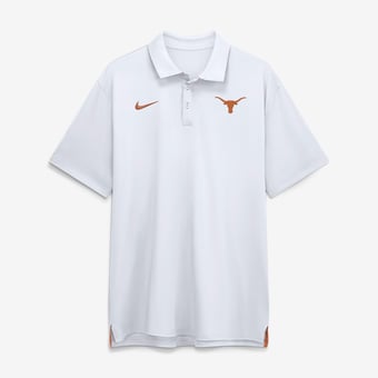 Men's Nike White Texas Longhorns 2026 Sideline Tour Dri-FIT Polo