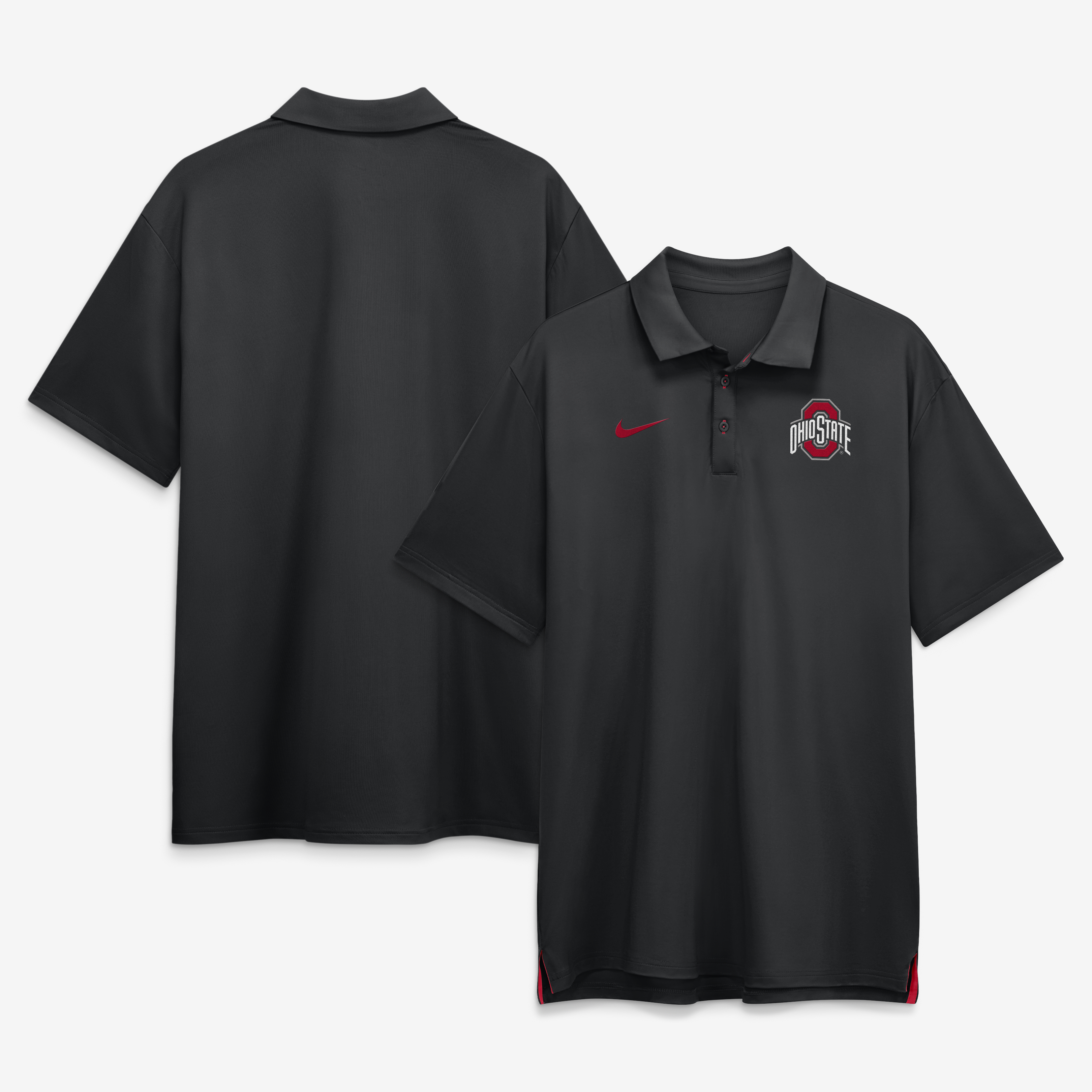 Men's Nike Black Ohio State Buckeyes 2026 Sideline Tour Dri-FIT Polo