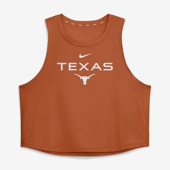 Women's Nike Texas Orange Texas Longhorns One Dri-FIT Cropped Tank Top