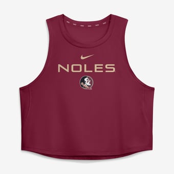 Women's Nike Garnet Florida State Seminoles One Dri-FIT Cropped Tank Top