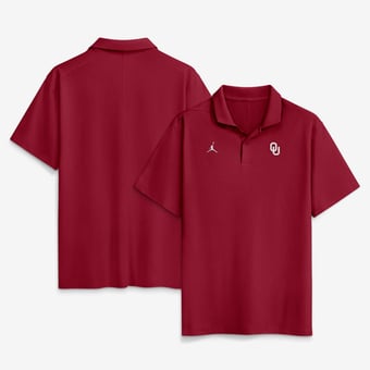 Men's Jordan Brand Crimson Oklahoma Sooners Primetime Victory Plus Dri-FIT Polo