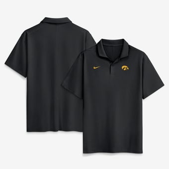 Men's Nike Black Iowa Hawkeyes Primetime Victory Plus Dri-FIT Polo