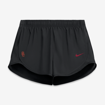 Women's Nike Black USC Trojans Tempo Mid-Rise Dri-FIT Shorts