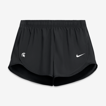 Women's Nike Black Michigan State Spartans Tempo Mid-Rise Dri-FIT Shorts