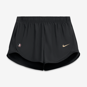 Women's Nike Black Florida State Seminoles Tempo Mid-Rise Dri-FIT Shorts