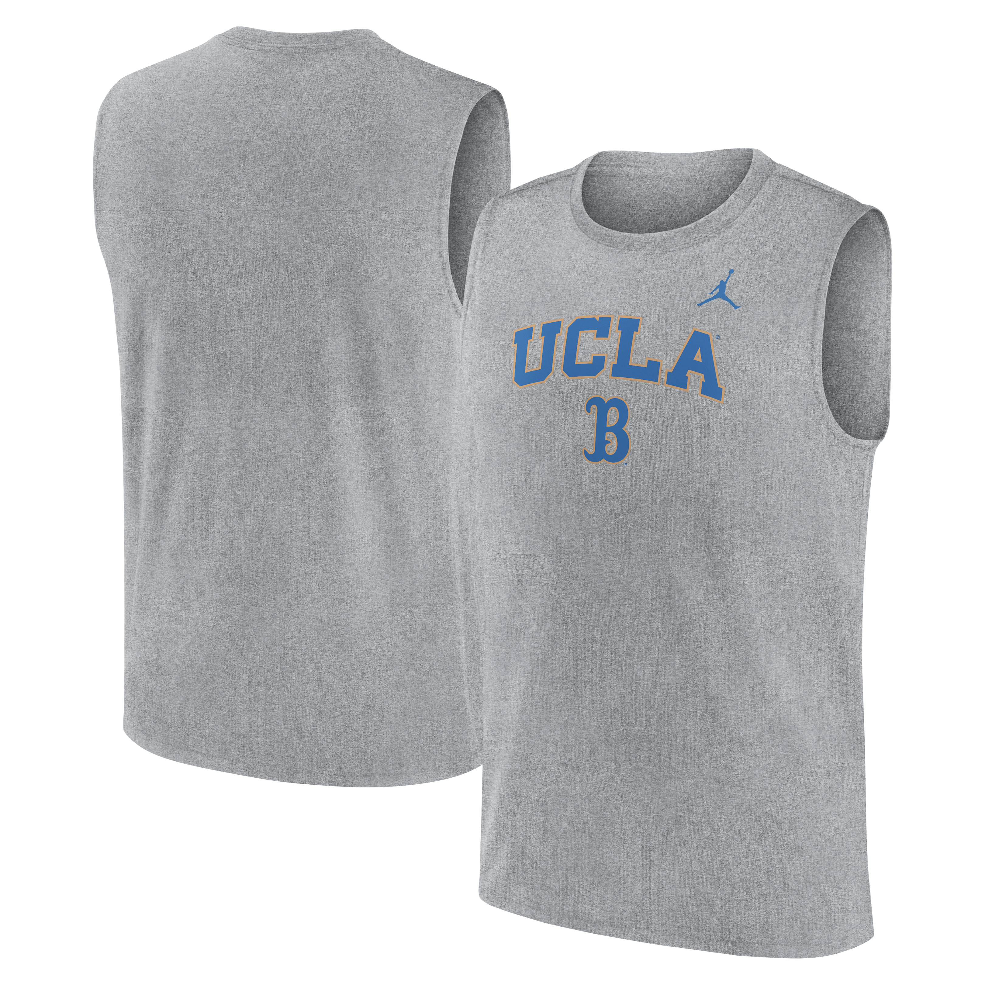 Men's Jordan Brand Heather Gray UCLA Bruins Primetime Legend Arch Dri-FIT Muscle Tank Top