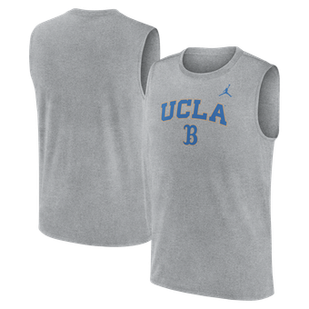 Men's Jordan Brand Heather Gray UCLA Bruins Primetime Legend Arch Dri-FIT Muscle Tank Top