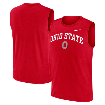 Men's Nike Scarlet Ohio State Buckeyes Primetime Legend Arch Dri-FIT Muscle Tank Top